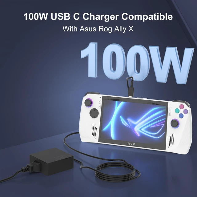 Alt view image 5 of 5 - KAQIAR 100W 65W USB C Charger Compatible with ASUS ROG Ally X/Z1 Legion Go