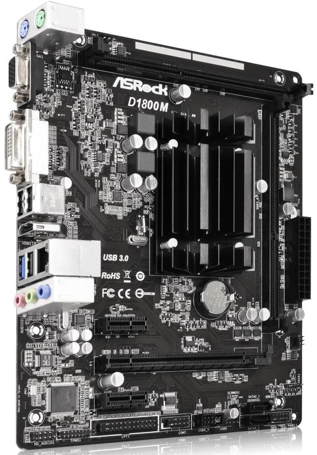 Alt view image 4 of 5 - ASRock Motherboard Micro ATX DDR3 1066 NA D1800M