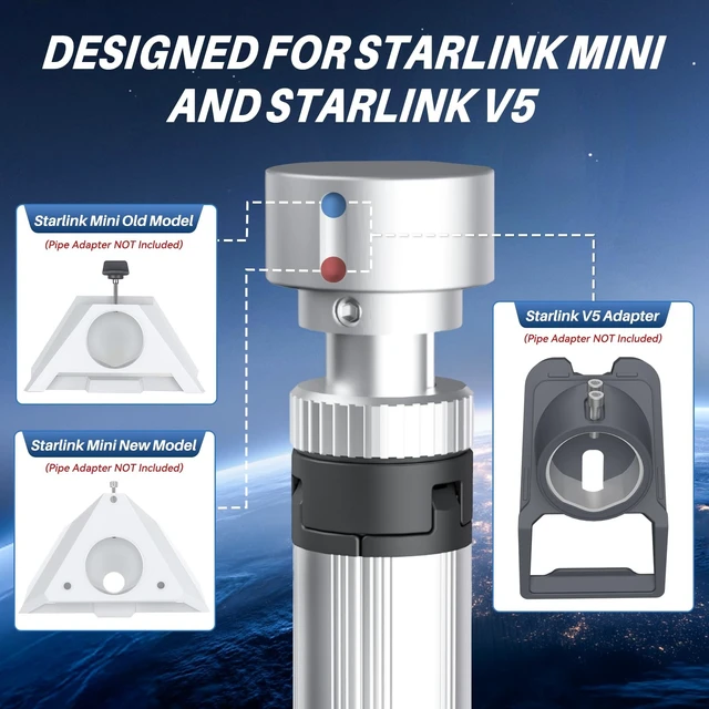 Alt view image 5 of 5 - STARGEAR for Starlink Mini Tripod Mount, All Aluminum Starlink Mini Mount