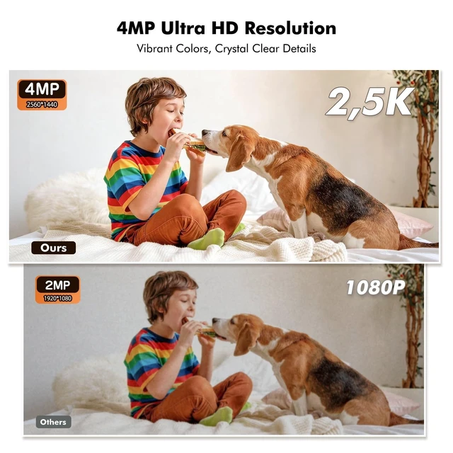 Alt view image 4 of 5 - Battery Powered Indoor Camera Wireless 2 Pack with 2.5K Color Night Vision