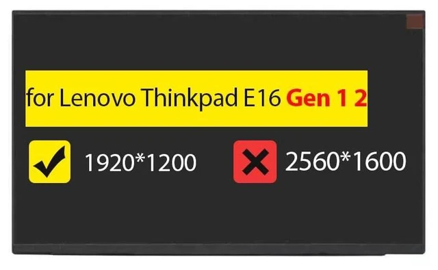 Main image of LP160WU1-SPF1 Screen Replacement for Lenovo Thinkpad E16 Gen 1 2