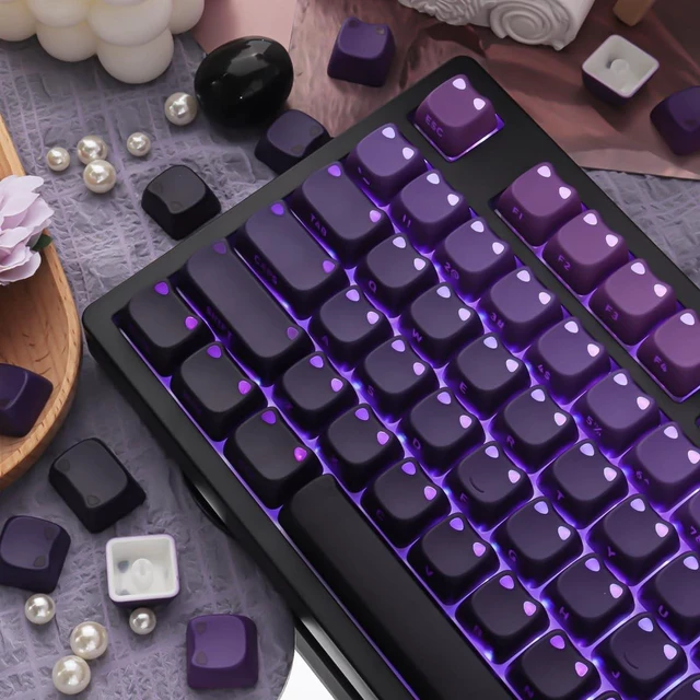 Alt view image 3 of 5 - Tsungup Cute Cat Keycaps Mao Profile Custom Key caps Keyboard Keycaps