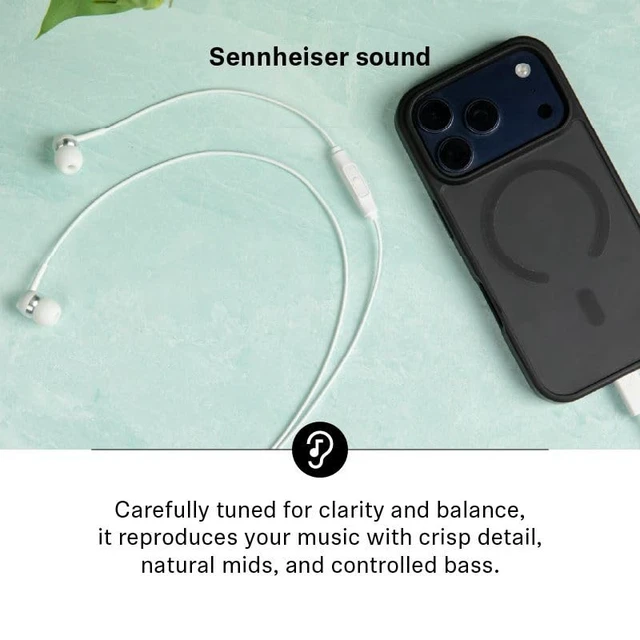 Alt view image 5 of 5 - Sennheiser CX 80U in-Ear Headphones, USB C Connection, White