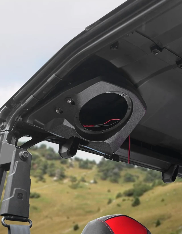 Alt view image 2 of 5 - AUPOWER Rear Roof Speaker Pods Hloder for Polaris General 1000, 6.5" Speaker Mount Enclosures with Brackets, Replace OEM #2637784, 2637785