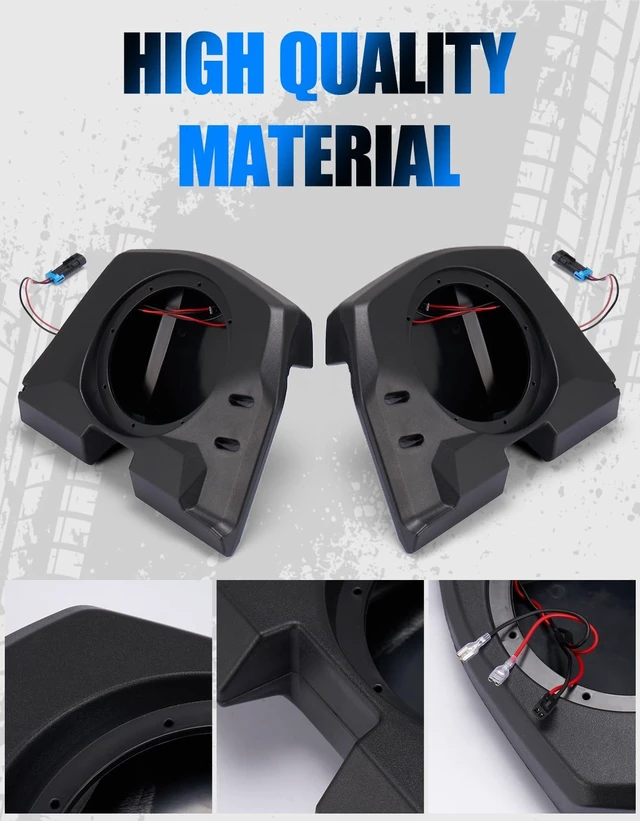 Alt view image 4 of 5 - AUPOWER Rear Roof Speaker Pods Hloder for Polaris General 1000, 6.5" Speaker Mount Enclosures with Brackets, Replace OEM #2637784, 2637785