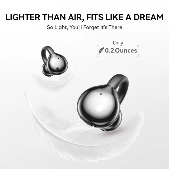Alt view image 4 of 5 - CHENRUIDA Clip-On Earbuds M79 Open Ear Ear Buds Wireless Headphones(Blcak)