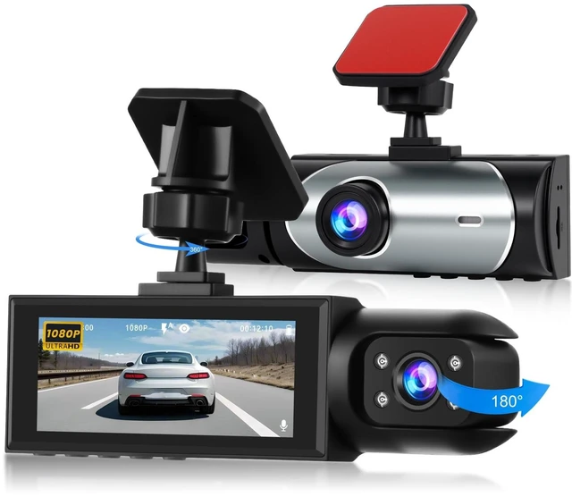 Main image of Volxcereo Dash Cam Front and Inside, 3.16 inch Screen1080P Dual Dash Cam