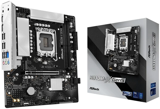 Main image of H810M-X Gen5 Micro-ATX, Intel Core Ultra (Series 2), DDR5 6400, PCIe 5.0, 2.5G LAN, 6+1+1+1+1 Power Phase