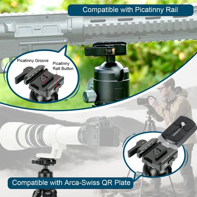 Alt view image 3 of 5 - Fooletu Carbon Fiber Tripod for Hunting, 360 Ball Head & Picatinny to Arca