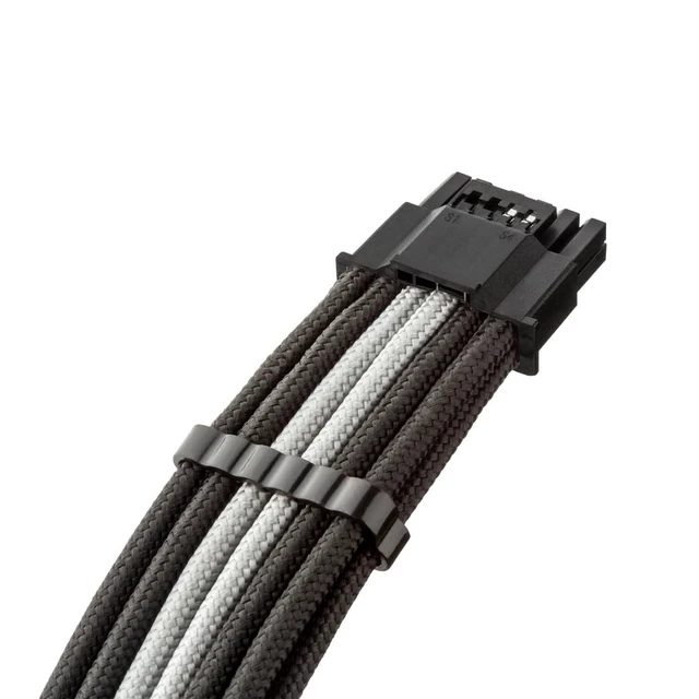 Alt view image 2 of 4 - CableMod Pro ModFlex Universal 12V-2x6 PCIe Cable (Blk+Silver, 16p to 16p)