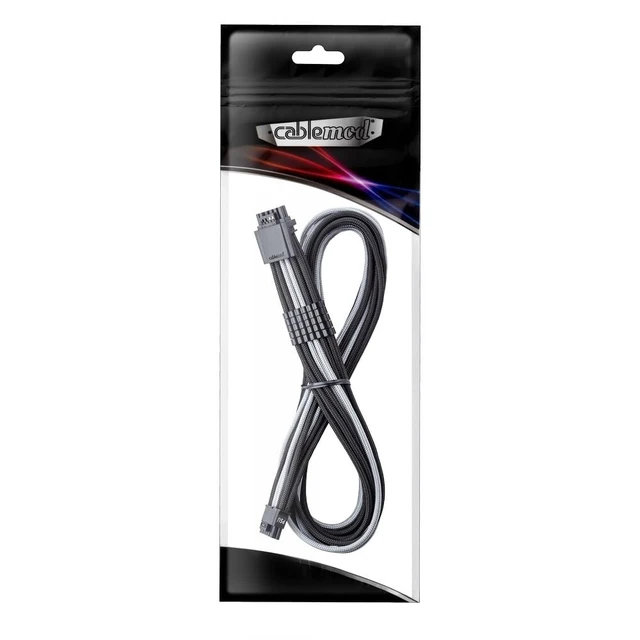 Alt view image 4 of 4 - CableMod Pro ModFlex Universal 12V-2x6 PCIe Cable (Blk+Silver, 16p to 16p)