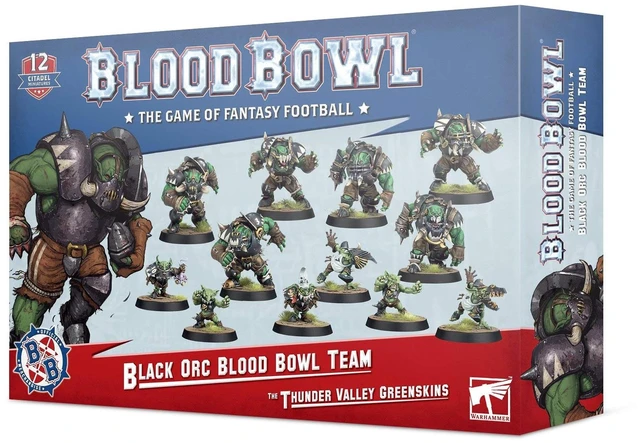 Main image of Games Workshop - Blood Bowl: Black Orc Team (The Thunder Valley Greenskins)