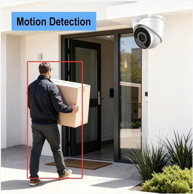 Alt view image 4 of 5 - 4MP POE IP Turret Camera 120dB WDR 2.8MM Lens Motion Detection kconnect