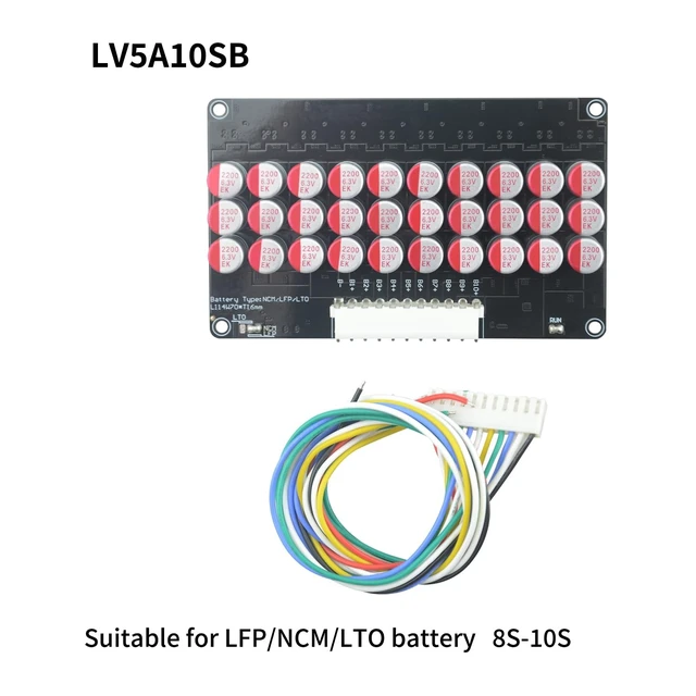 Alt view image 2 of 5 - LVNOON 5.5A 5S to 21S 5S 6S 7S 8S 9S 10S 12S 14S 16S 17S 21S Smart Active Balancer Active Equalizer Balancer for li-ion NCM Lifepo4 LFP LTO Battery Energy Capacitor (8S-10S)