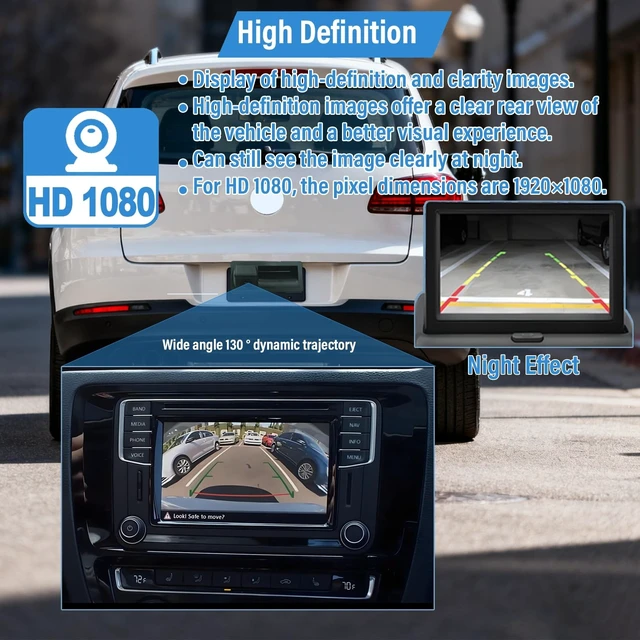 Alt view image 4 of 5 - YRMST Rear View Backup Camera Compatible with Tiguan 2.0L 2012-2017