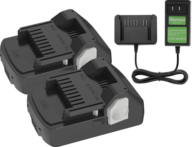 Main image of Hanaix 2Pack 4000mAh 18V Battery and Charger Compatible with Hitachi