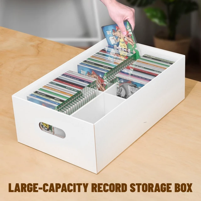 Alt view image 5 of 5 - NUMINA 3 Pack CD Storage Boxes 240 CD Capacity Organizer with Lift-Off Lid