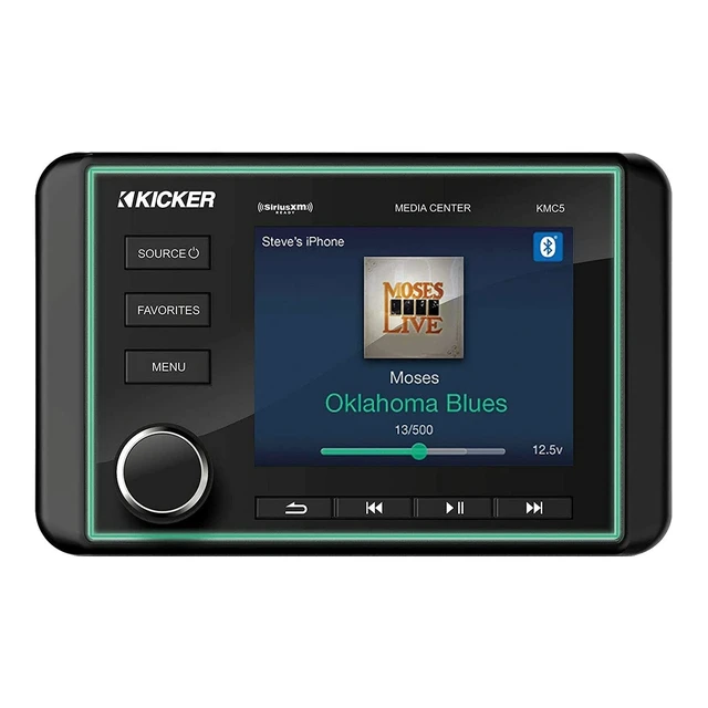 Alt view image 3 of 5 - Kicker 46KMC5 Marine 6 Channel Boat Gauge Style Media Center & SiriusXM SXV300 Connect Tuner & Marine/RV Antenna Bundle with Zonoz Z-Tool