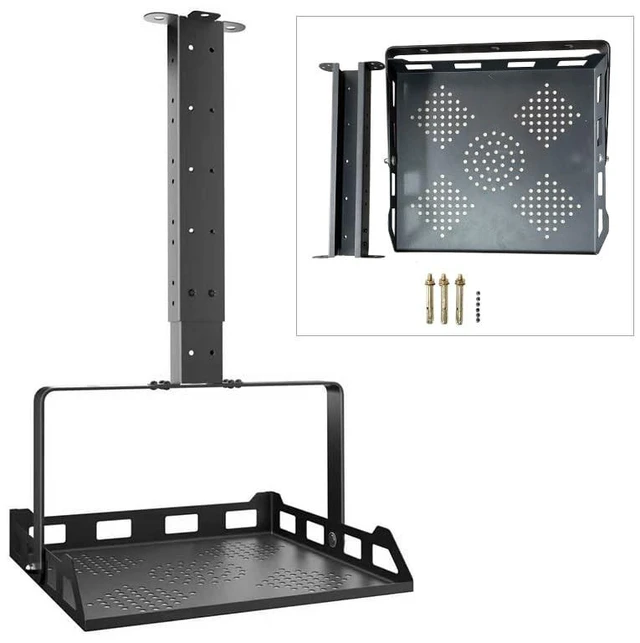 Main image of Universal Metal Foldable Projector Ceiling Mount, 360 Rotation & Height Adjustable Heavy Duty Bracket, Compatible with Most Projectors & Compact Devices, Black