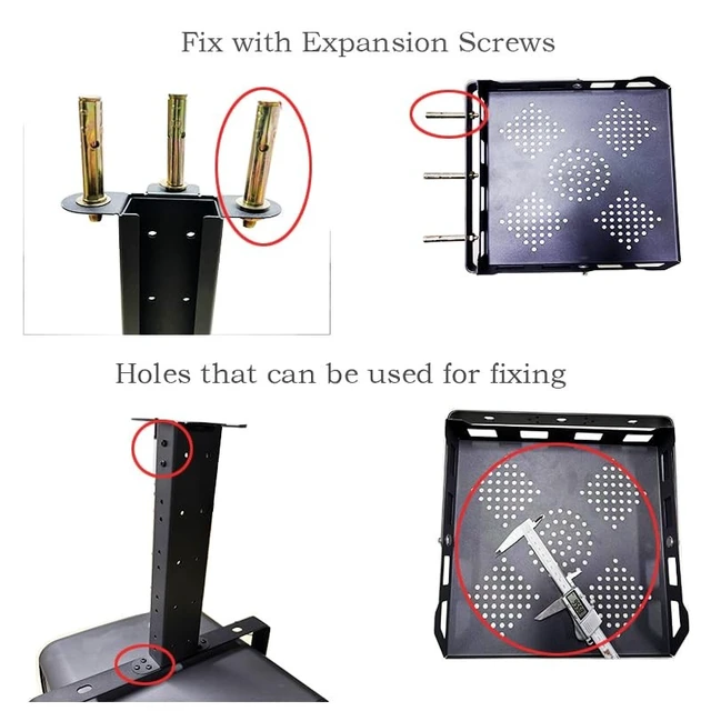 Alt view image 4 of 5 - Universal Metal Foldable Projector Ceiling Mount, 360 Rotation & Height Adjustable Heavy Duty Bracket, Compatible with Most Projectors & Compact Devices, Black
