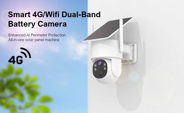 Alt view image 2 of 5 - 4G LTE Cellular Security Camera Wireless Outdoor, No WiFi Needed, with SIM Card and One Year Unlimited Data Plan, Solar Powered, 360 Live View, 2K Color Night Vision, Motion Detection