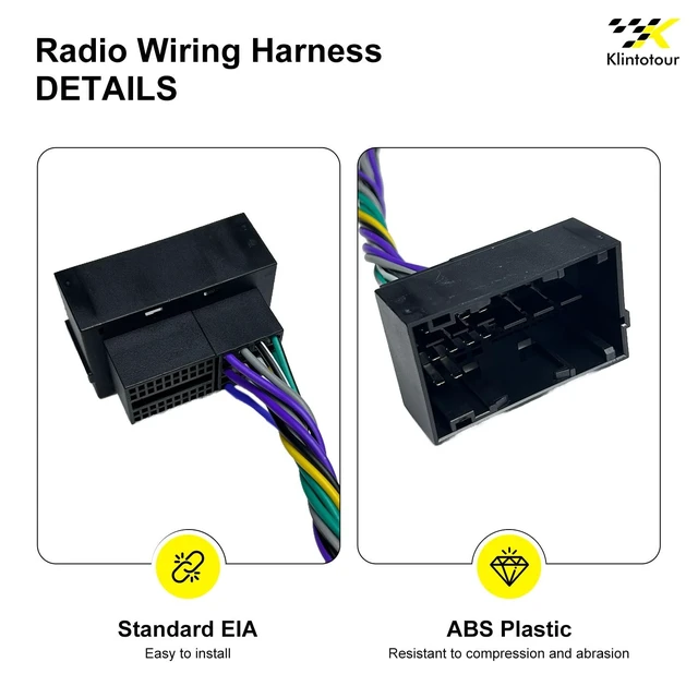 Alt view image 3 of 5 - Radio Wiring Harness with Antenna Adapter Compatible with Chrysler 2015-2020/Dodge 2013-2016/Jeep 2014-2020/Ram 2013-2019, Stereo Installation Wire Harness Kit Aftermarket Stereo CD Player Receiver
