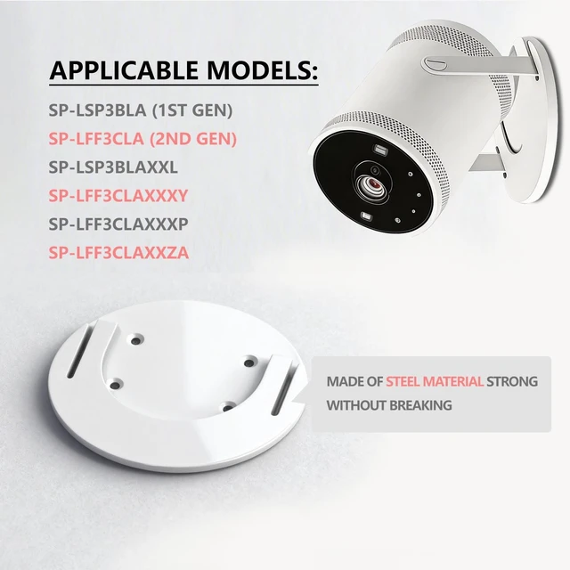 Alt view image 3 of 5 - Drill Free Wall & Ceiling Mount for Samsung Freestyle 2nd Gen(2 set))