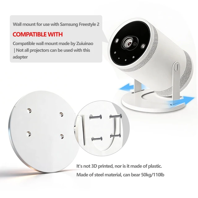 Alt view image 5 of 5 - Drill Free Wall & Ceiling Mount for Samsung Freestyle 2nd Gen(2 set))