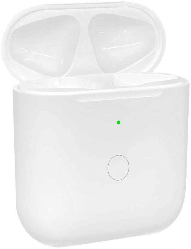 Main image of Wireless Charging Case Replacement for air pods 1st & 2nd Gen, Air pods Charger Case Replacement with Bluetooth Pairing Sync Button and Built-in 450 mAh, No Earbud