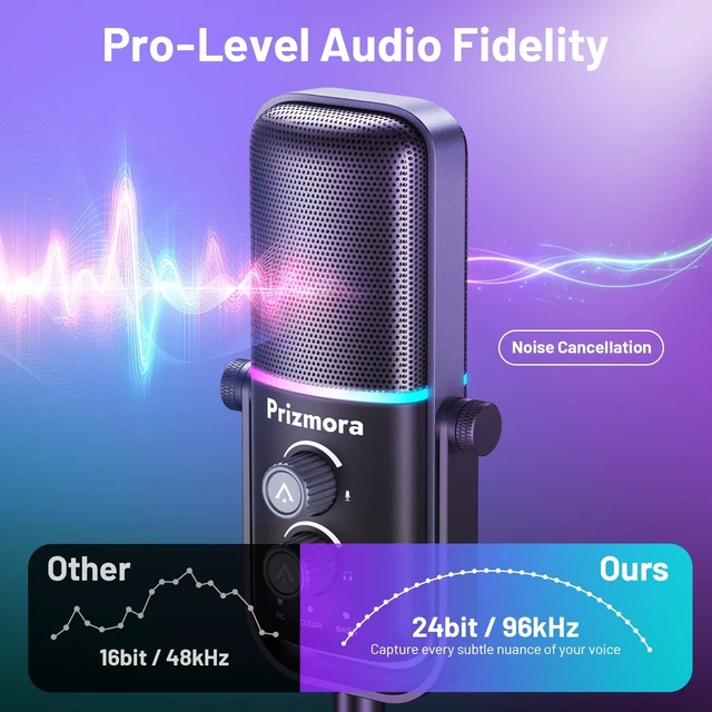 Alt view image 2 of 5 - Gaming Microphone Set with Boom Arm, USB Microphone, Gaming Equipment Mic