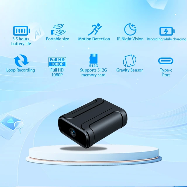 Alt view image 2 of 5 - Mini Portable Camera,1080P HD No WiFi Indoor Surveillance Security Camera