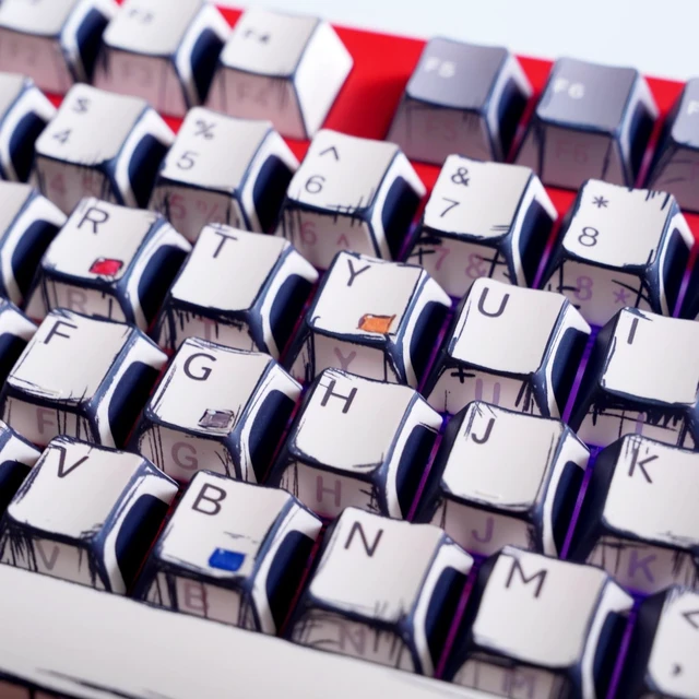 Alt view image 5 of 5 - feaizyu Manga Themed keycap Side Translucent Design and PBT Material