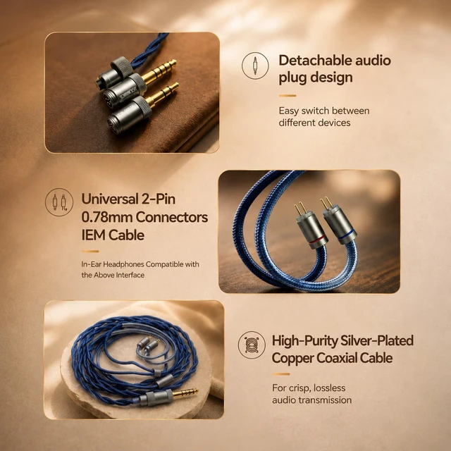 Alt view image 4 of 5 - ERAND Resonance 5 in-Ear Monitor, Hybrid IEM, HiFi Wired Earbuds