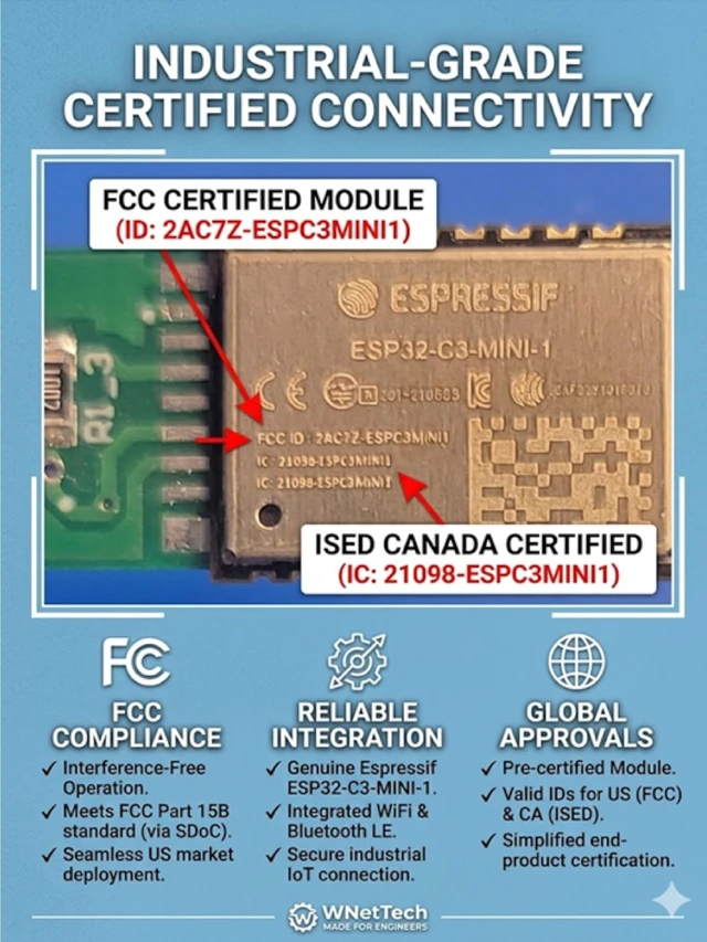 Alt view image 2 of 2 - SPI to WiFi Converter, WNetTech Industrial Serial Adapter