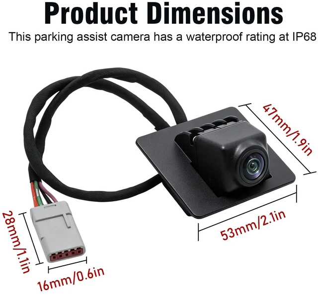 Alt view image 3 of 5 - SYOWADA 23334180 Rear View Camera, Replacement for Malibu 2016-2022, 1.5L/1.8L/2.0L Engines, Replaces PAC141/590-116/GM1960129