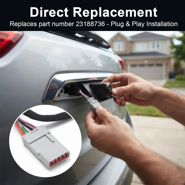 Alt view image 4 of 5 - SYOWADA 23334180 Rear View Camera, Replacement for Malibu 2016-2022, 1.5L/1.8L/2.0L Engines, Replaces PAC141/590-116/GM1960129