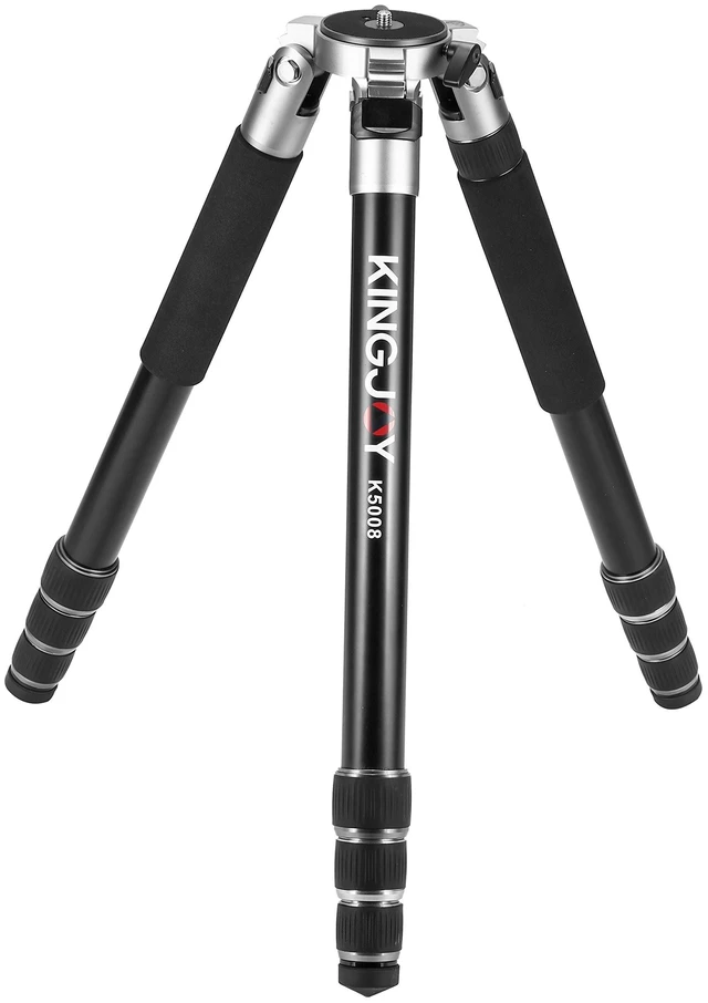 Main image of Kingjoy K Series Aluminum Video and Photo Tripod, Full-Size, Black (K5008)