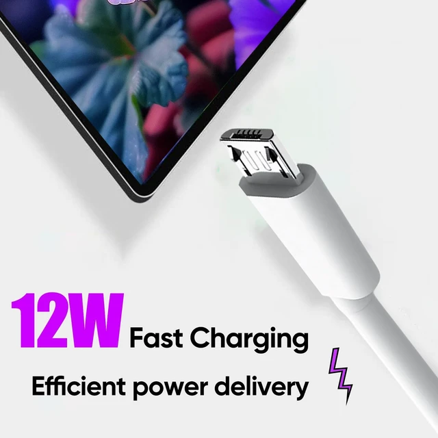 Alt view image 3 of 5 - Micro USB Cable 3FT 20-Pack,Multipack Fast Charging USB 2.0 Data Sync White