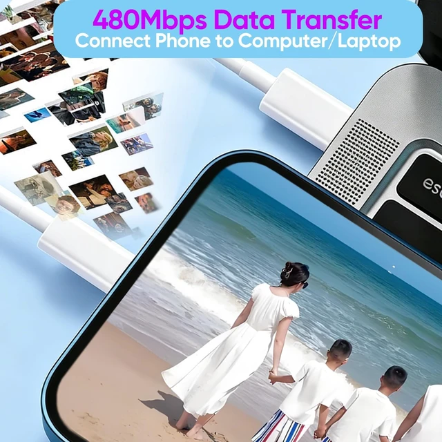 Alt view image 4 of 5 - Micro USB Cable 3FT 20-Pack,Multipack Fast Charging USB 2.0 Data Sync White