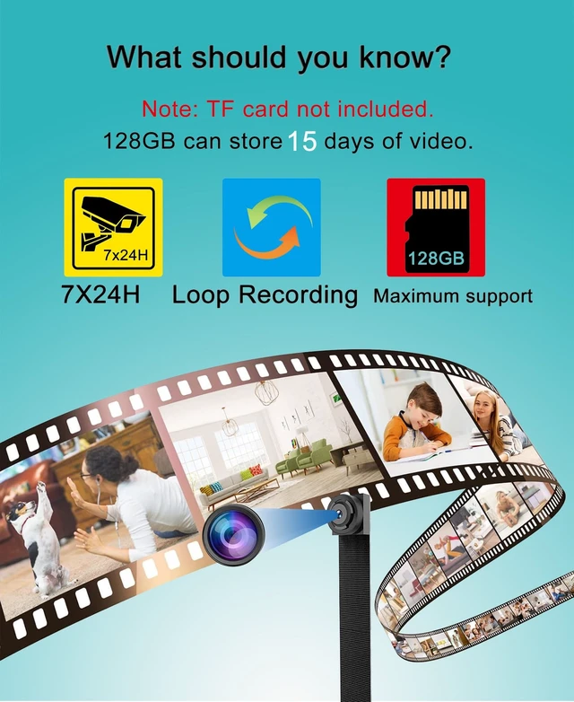 Alt view image 5 of 5 - Mini Small Camera, 5G Wi-Fi DIY Home Security Camera, Small and Portable Camera