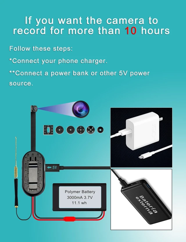Alt view image 4 of 5 - Mini Small Camera, 5G Wi-Fi DIY Home Security Camera, Small and Portable Camera