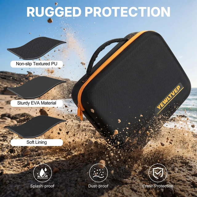 Alt view image 3 of 5 - Case for Starlink Mini, Waterproof Shockproof Hard Shell Travel Bag with Dual Carry Options, Lightweight Protective Carrying Case for Starlink Mini Dish and Accessories