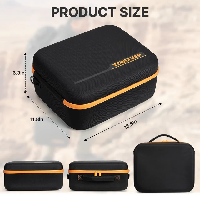 Alt view image 5 of 5 - Case for Starlink Mini, Waterproof Shockproof Hard Shell Travel Bag with Dual Carry Options, Lightweight Protective Carrying Case for Starlink Mini Dish and Accessories