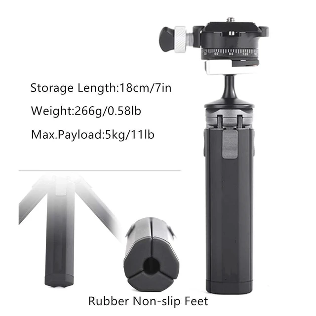 Alt view image 2 of 5 - Professional Mini Tripod with Panoramic Ball Head, Aluminum Alloy Camera Tripod with 360 Ball Head Portable Desktop Stand for DSLR, Mirrorless, and Action Cameras