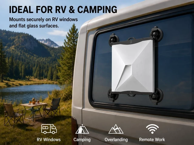 Alt view image 4 of 5 - Ankopeach Starlink Mini Sunroof Mount, Suction Cups, Carbon Steel, Black