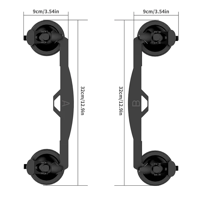Alt view image 5 of 5 - Ankopeach Starlink Mini Sunroof Mount, Suction Cups, Carbon Steel, Black