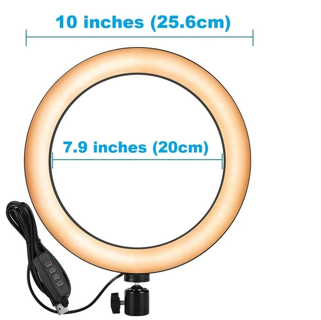 Alt view image 5 of 5 - Webcam Selfie-Light Stand,10 inches Ring Light with Desktop Holder and Magnetic Mount Compatible with Logitech C920x C920s C922 C930 C925 C615 MX-Brio Brio 4K Webcams