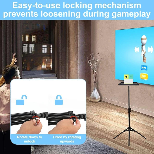 Alt view image 4 of 5 - TAOMEELOR Tripod Stand for Nex Playground Game System, Projector Stand Tripods, Adjustable Height Compatible with Nex Playground Console, Nex Playground's Accessories for Indoor and Outdoor.