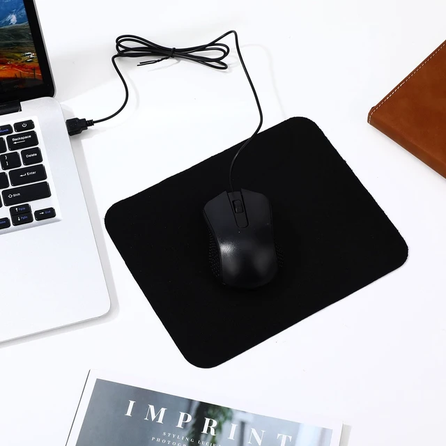 Alt view image 2 of 5 - Tallew 20 Pack USB Wired Mouse with 20 Mouse Pads, 3-Button Corded Computer Mice Bulk for PC Desktop, Laptop, Office, School Classroom Use, Black