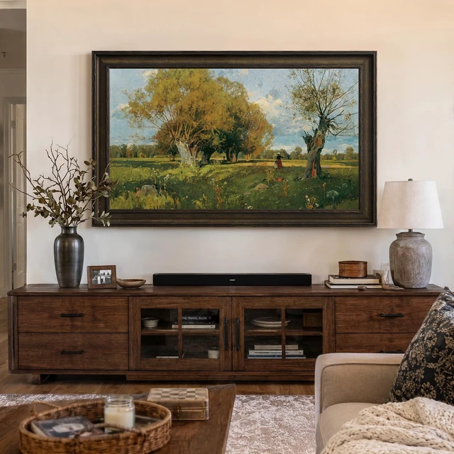 Alt view image 5 of 5 - Vintage TV Frame,Compatible Only with 65" Samsung The Frame TV,Coffee Gold